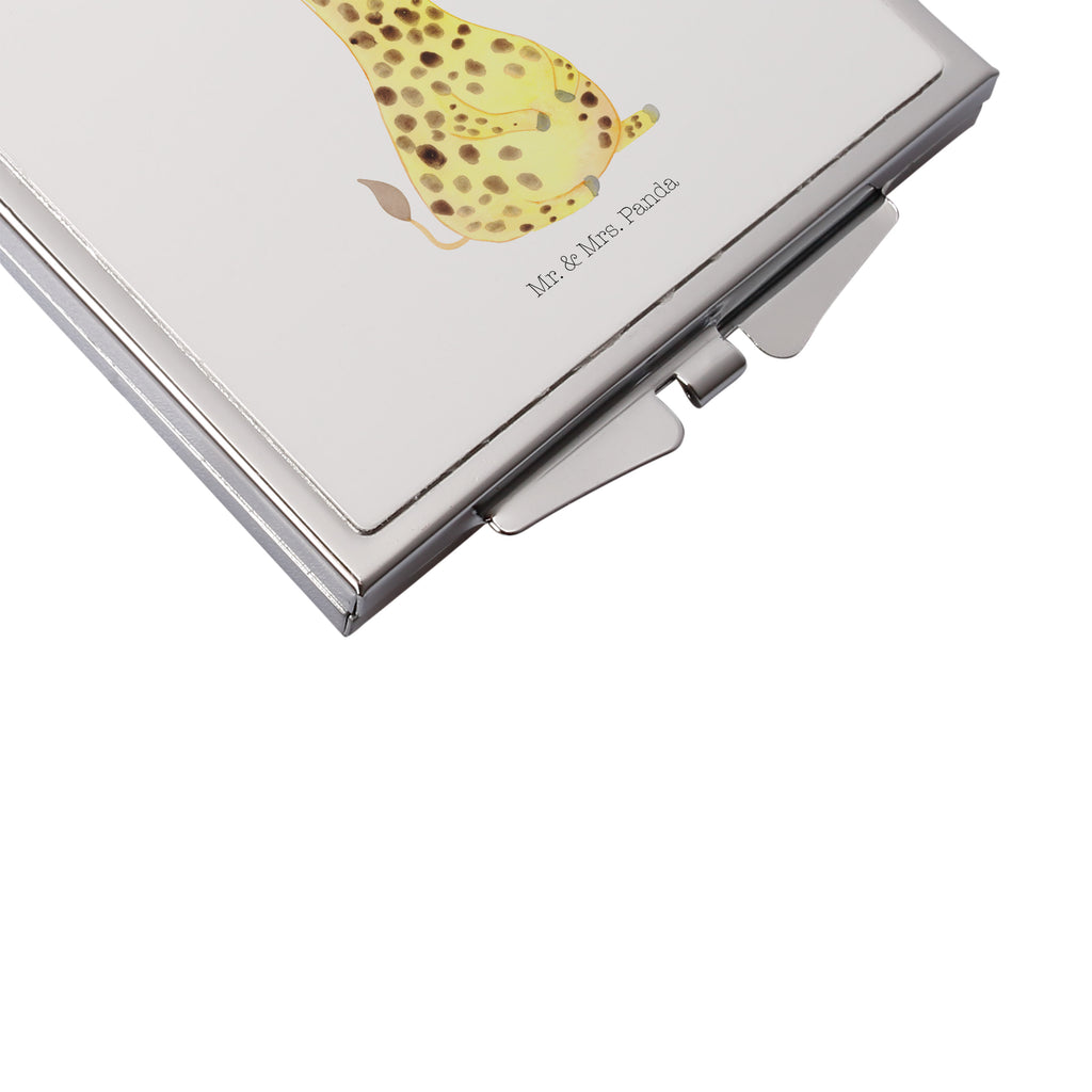 Handtaschenspiegel quadratisch Nasenbär Spiegel, Handtasche, Quadrat, silber, schminken, Schminkspiegel, Tiermotive, Gute Laune, lustige Sprüche, Tiere, Nasenbär, Nasenbären, Rüsselbär, Bär