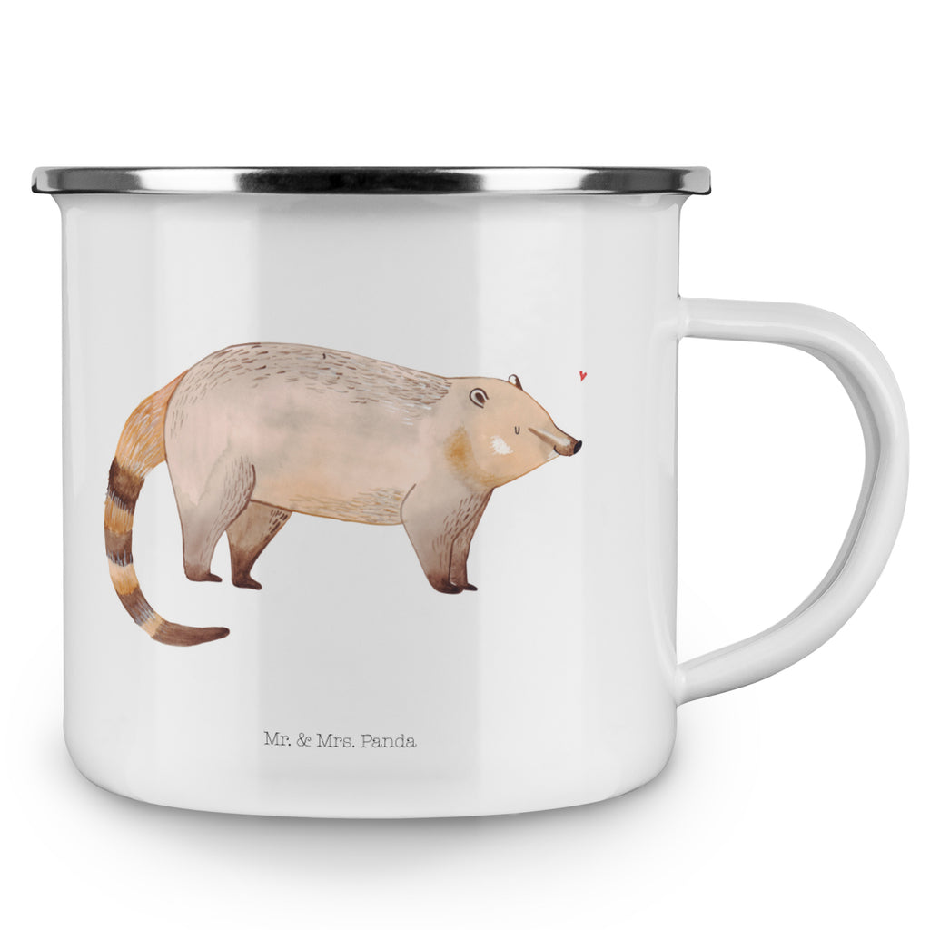 Camping Emaille Tasse Nasenbär Campingtasse, Trinkbecher, Metalltasse, Outdoor Tasse, Emaille Trinkbecher, Blechtasse Outdoor, Emaille Campingbecher, Edelstahl Trinkbecher, Metalltasse für Camping, Kaffee Blechtasse, Camping Tasse Metall, Tiermotive, Gute Laune, lustige Sprüche, Tiere, Nasenbär, Nasenbären, Rüsselbär, Bär