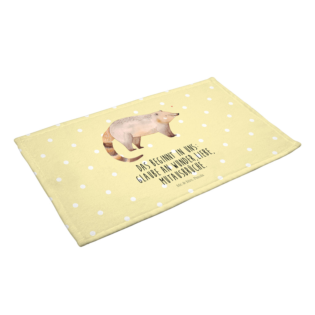 Gäste Handtuch Nasenbär Gästetuch, Reisehandtuch, Sport Handtuch, Frottier, Kinder Handtuch, Tiermotive, Gute Laune, lustige Sprüche, Tiere, Nasenbär, Nasenbären, Rüsselbär, Bär