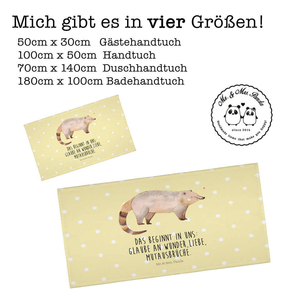 Gäste Handtuch Nasenbär Gästetuch, Reisehandtuch, Sport Handtuch, Frottier, Kinder Handtuch, Tiermotive, Gute Laune, lustige Sprüche, Tiere, Nasenbär, Nasenbären, Rüsselbär, Bär