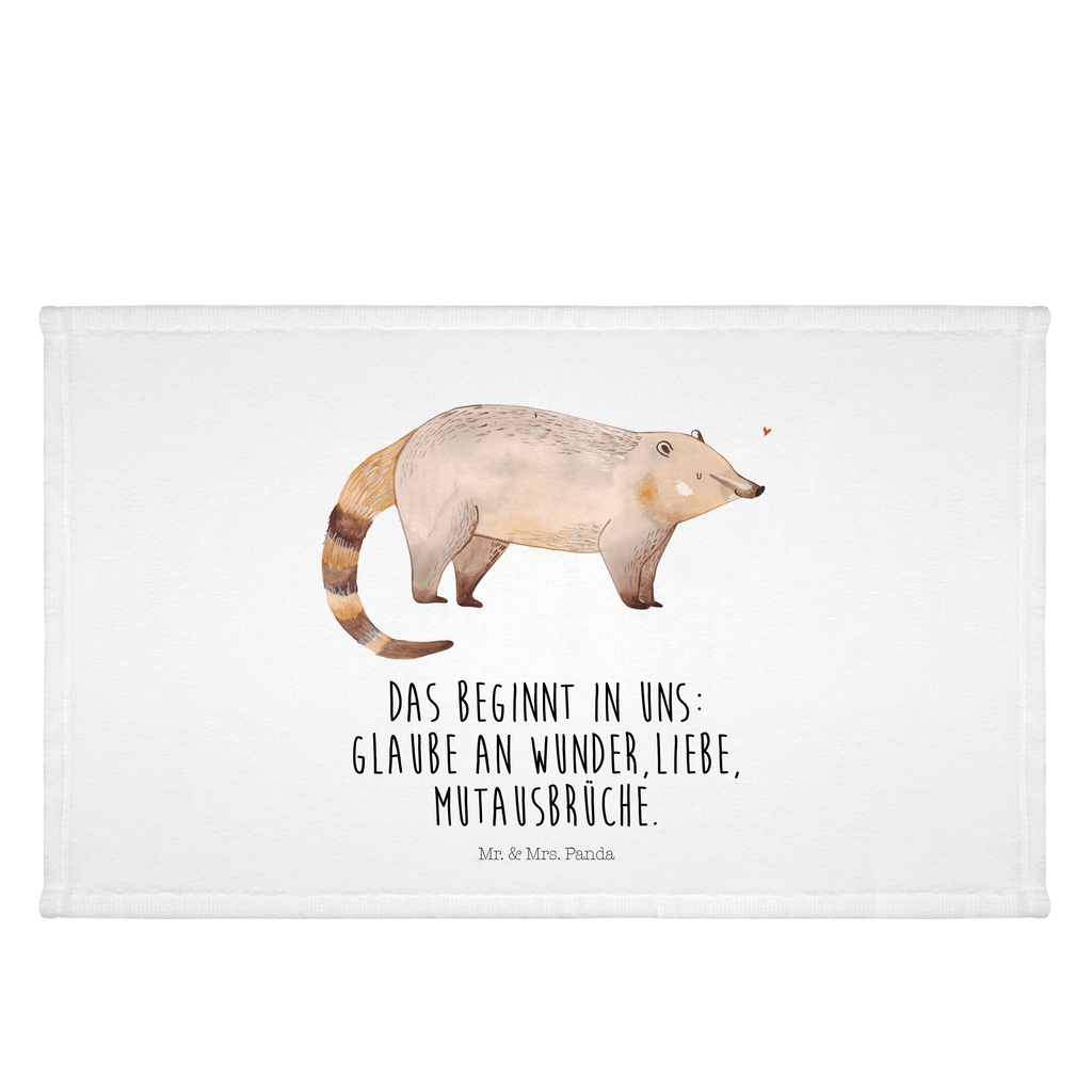 Gäste Handtuch Nasenbär Gästetuch, Reisehandtuch, Sport Handtuch, Frottier, Kinder Handtuch, Tiermotive, Gute Laune, lustige Sprüche, Tiere, Nasenbär, Nasenbären, Rüsselbär, Bär