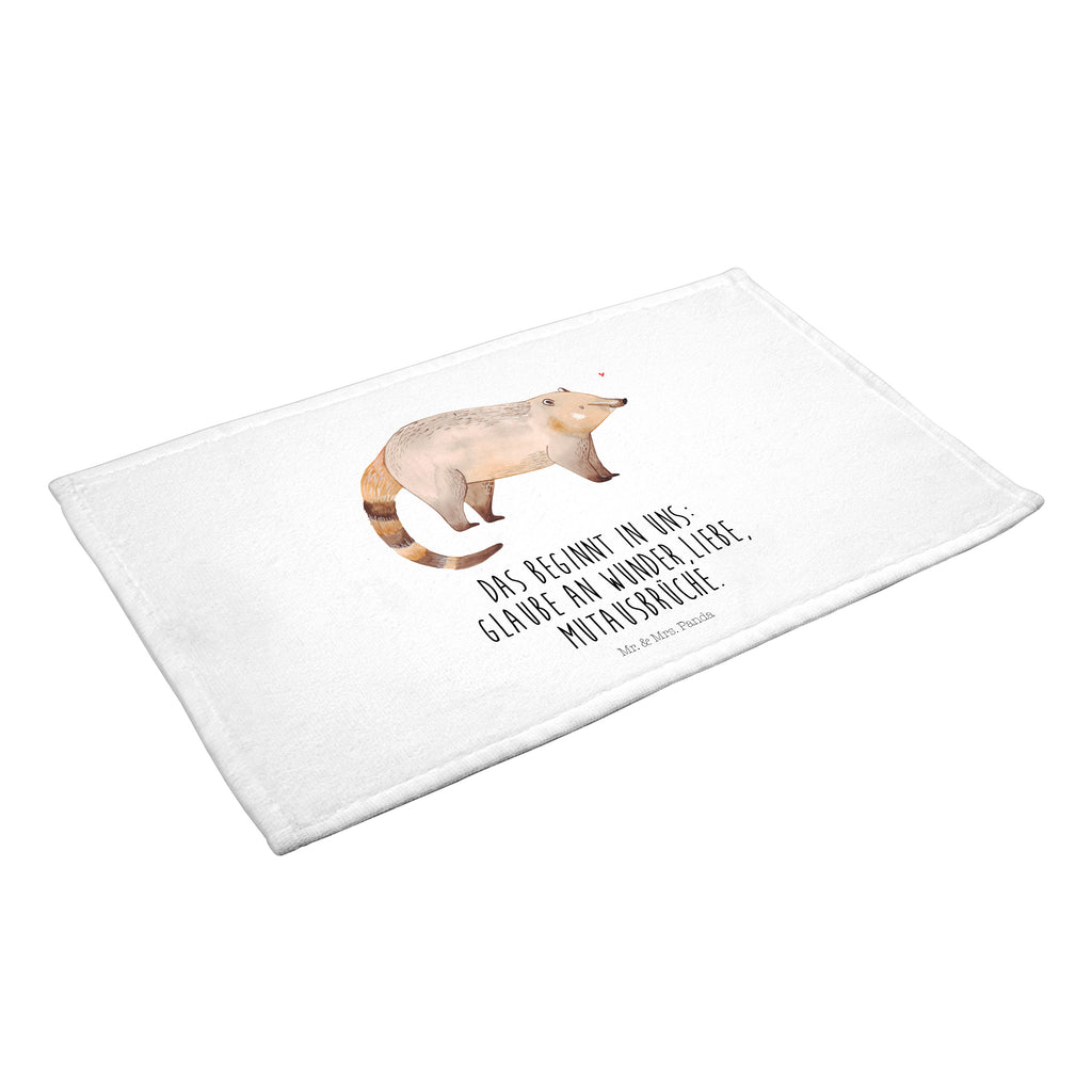 Gäste Handtuch Nasenbär Gästetuch, Reisehandtuch, Sport Handtuch, Frottier, Kinder Handtuch, Tiermotive, Gute Laune, lustige Sprüche, Tiere, Nasenbär, Nasenbären, Rüsselbär, Bär