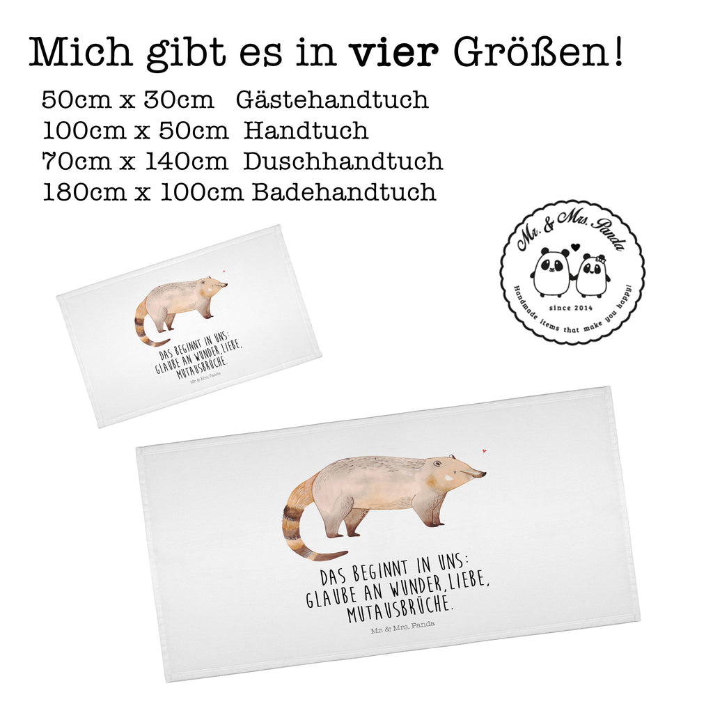Gäste Handtuch Nasenbär Gästetuch, Reisehandtuch, Sport Handtuch, Frottier, Kinder Handtuch, Tiermotive, Gute Laune, lustige Sprüche, Tiere, Nasenbär, Nasenbären, Rüsselbär, Bär