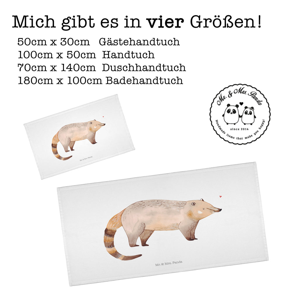 Gäste Handtuch Nasenbär Gästetuch, Reisehandtuch, Sport Handtuch, Frottier, Kinder Handtuch, Tiermotive, Gute Laune, lustige Sprüche, Tiere, Nasenbär, Nasenbären, Rüsselbär, Bär