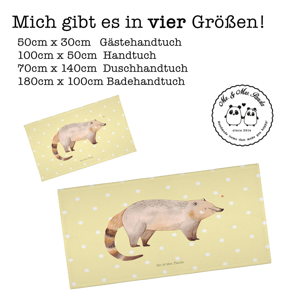 Gäste Handtuch Nasenbär Gästetuch, Reisehandtuch, Sport Handtuch, Frottier, Kinder Handtuch, Tiermotive, Gute Laune, lustige Sprüche, Tiere, Nasenbär, Nasenbären, Rüsselbär, Bär
