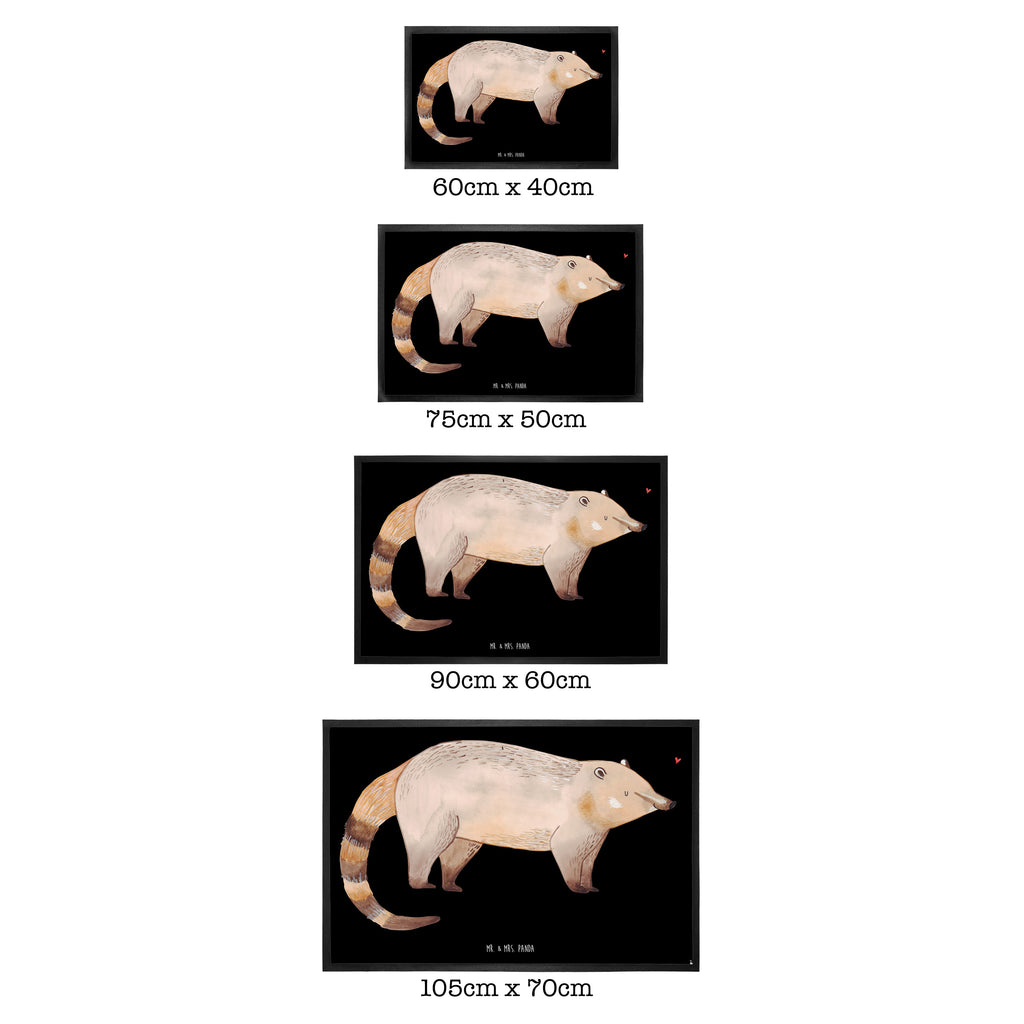 Fußmatte Nasenbär Nasenbär, Nasenbären, Rüsselbär, Bär, Türvorleger, Schmutzmatte, Fußabtreter, Matte, Schmutzfänger, Fußabstreifer, Schmutzfangmatte, Türmatte, Motivfußmatte,  Haustürmatte, Vorleger  süße Tiermotive, gute Laune, lustige Sprüche, Tiere