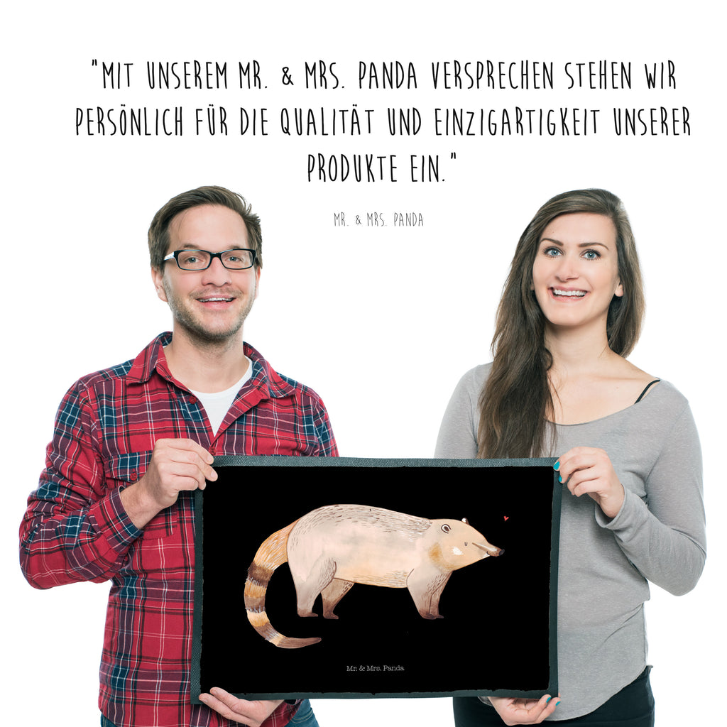 Fußmatte Nasenbär Nasenbär, Nasenbären, Rüsselbär, Bär, Türvorleger, Schmutzmatte, Fußabtreter, Matte, Schmutzfänger, Fußabstreifer, Schmutzfangmatte, Türmatte, Motivfußmatte,  Haustürmatte, Vorleger  süße Tiermotive, gute Laune, lustige Sprüche, Tiere