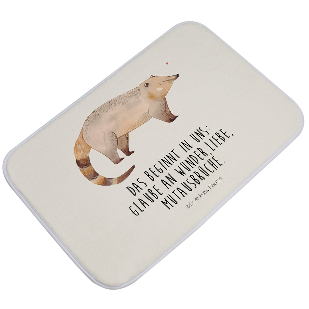 Badvorleger Nasenbär Badematte, Badteppich, Duschvorleger, Badezimmerteppich, Badezimmermatte, Badvorleger, Duschmatte, Duschteppich, Tiermotive, Gute Laune, lustige Sprüche, Tiere, Nasenbär, Nasenbären, Rüsselbär, Bär