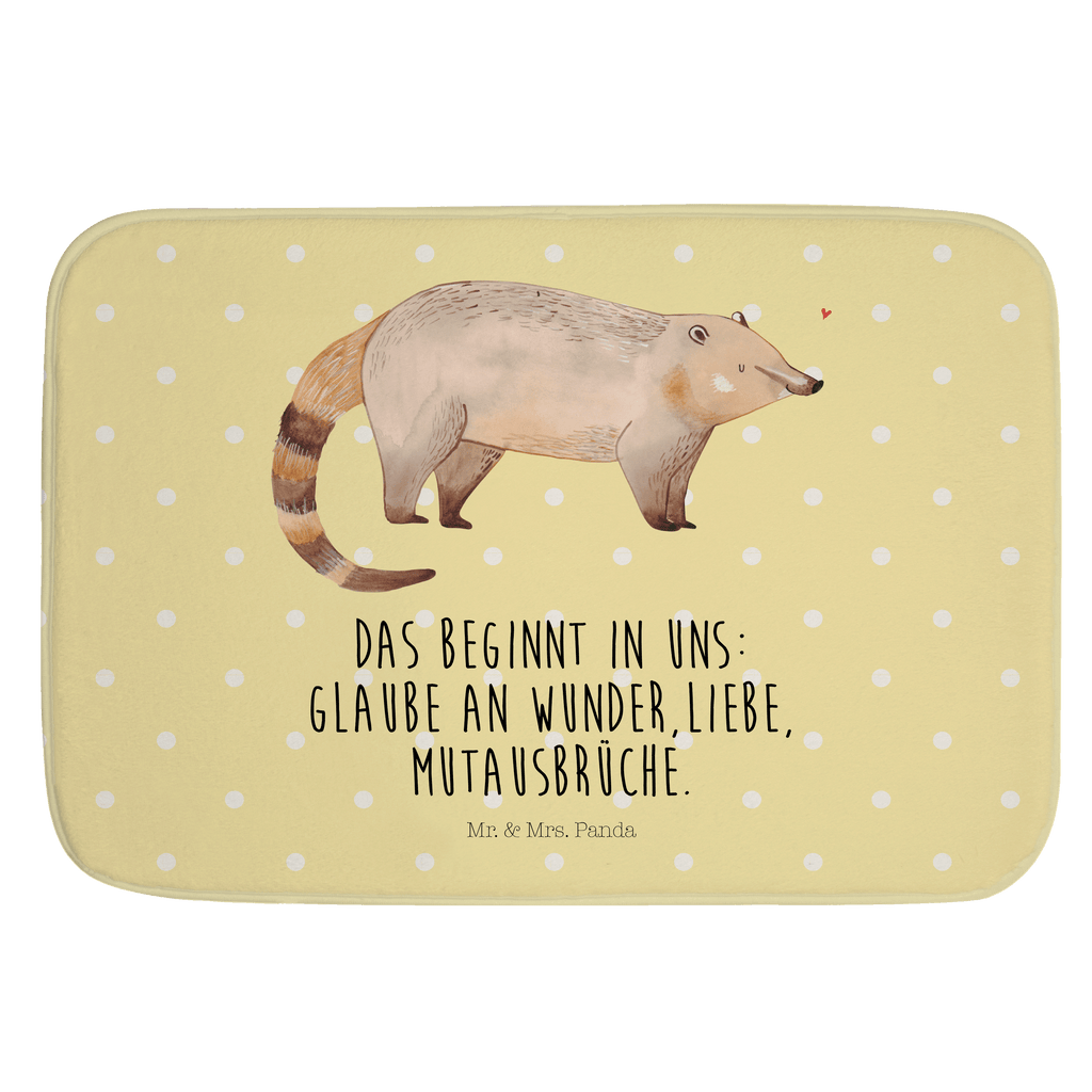 Badvorleger Nasenbär Badematte, Badteppich, Duschvorleger, Badezimmerteppich, Badezimmermatte, Badvorleger, Duschmatte, Duschteppich, Tiermotive, Gute Laune, lustige Sprüche, Tiere, Nasenbär, Nasenbären, Rüsselbär, Bär
