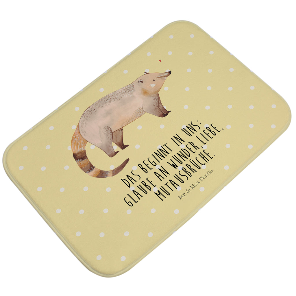 Badvorleger Nasenbär Badematte, Badteppich, Duschvorleger, Badezimmerteppich, Badezimmermatte, Badvorleger, Duschmatte, Duschteppich, Tiermotive, Gute Laune, lustige Sprüche, Tiere, Nasenbär, Nasenbären, Rüsselbär, Bär