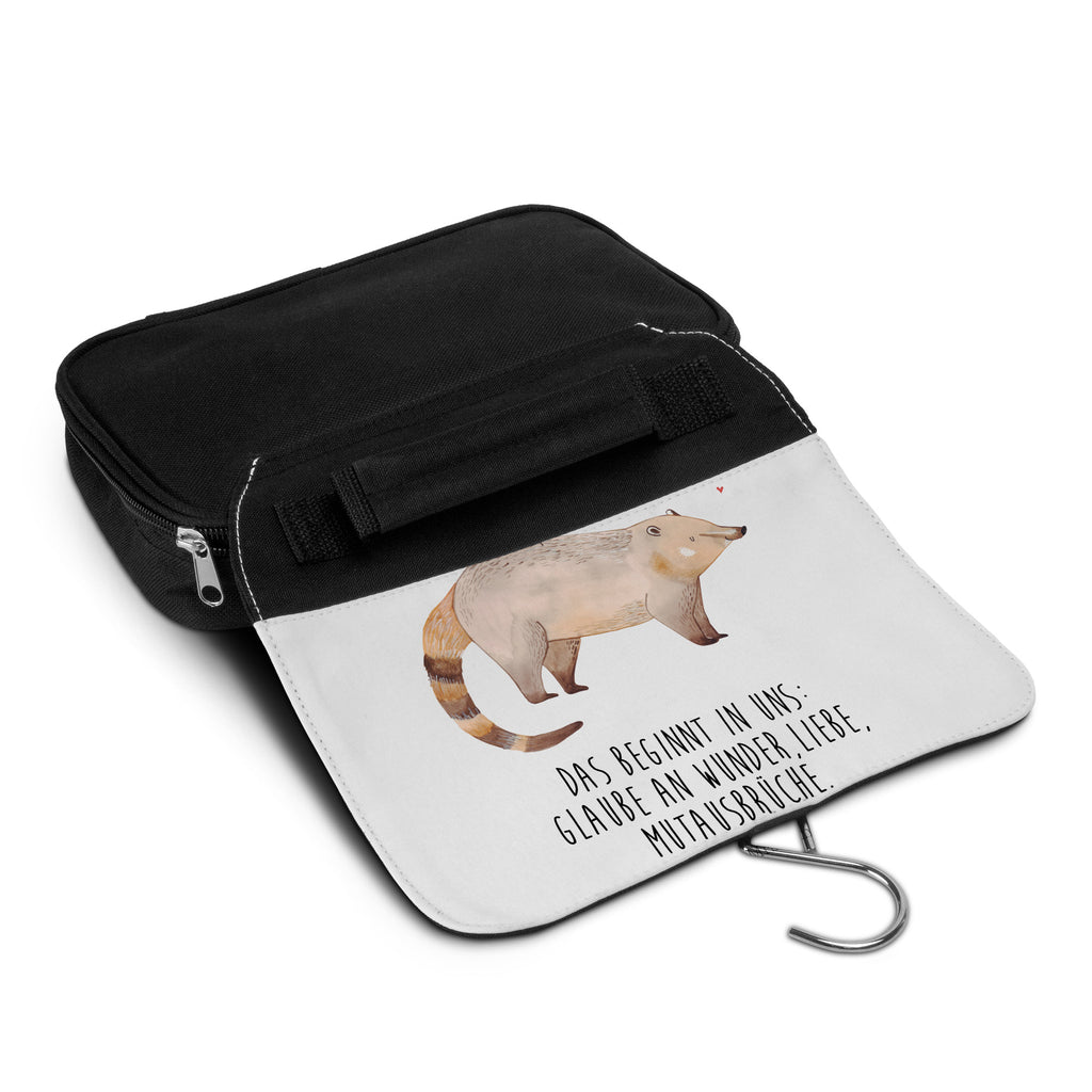 Kulturbeutel Nasenbär Kulturbeutel, Zum Aufhängen, Waschtasche, Kosmetiktasche, Damen, Herren, Aufbewahrungstasche, Schminktasche, Kosmetikbeutel, Organizer, Kulturtasche, Schminkutensil, Tiermotive, Gute Laune, lustige Sprüche, Tiere, Nasenbär, Nasenbären, Rüsselbär, Bär