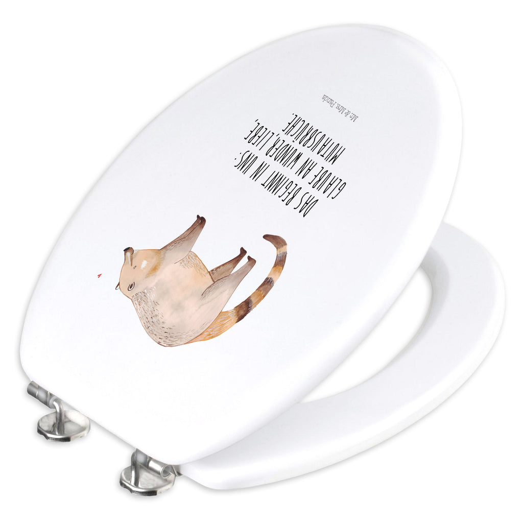 Motiv WC Sitz Nasenbär Klobrille, Klodeckel, Toilettendeckel, WC-Sitz, Toilette, Tiermotive, Gute Laune, lustige Sprüche, Tiere, Nasenbär, Nasenbären, Rüsselbär, Bär