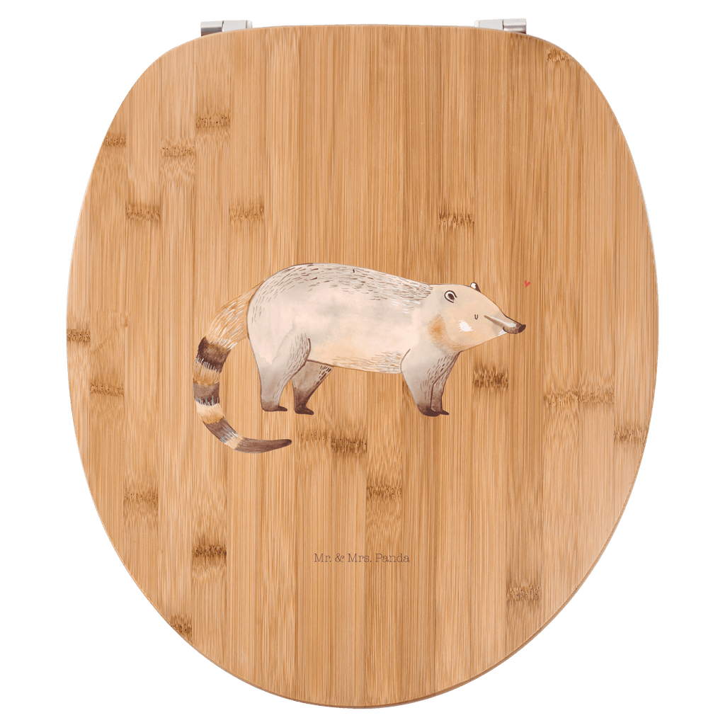 Motiv WC Sitz Nasenbär Klobrille, Klodeckel, Toilettendeckel, WC-Sitz, Toilette, Tiermotive, Gute Laune, lustige Sprüche, Tiere, Nasenbär, Nasenbären, Rüsselbär, Bär