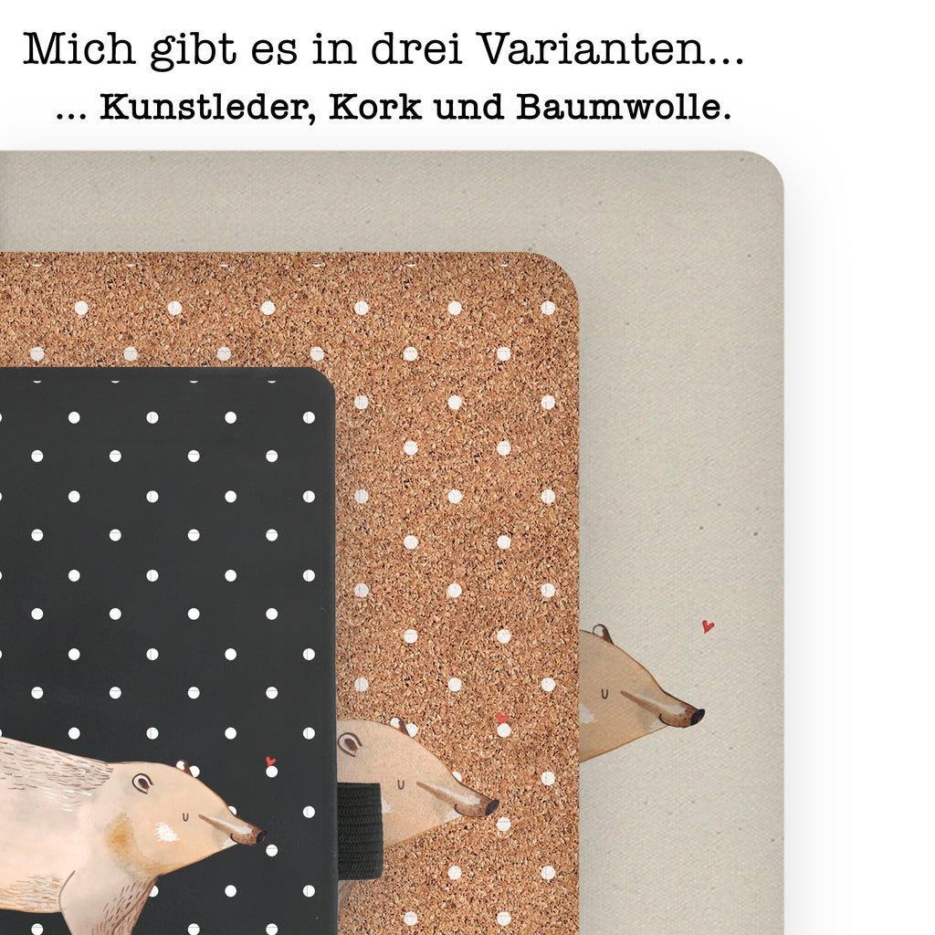 DIN A4 Baumwoll Notizbuch Nasenbär Notizen, Eintragebuch, Tagebuch, Notizblock, Adressbuch, Journal, Kladde, Skizzenbuch, Notizheft, Schreibbuch, Schreibheft, Tiermotive, Gute Laune, lustige Sprüche, Tiere, Nasenbär, Nasenbären, Rüsselbär, Bär
