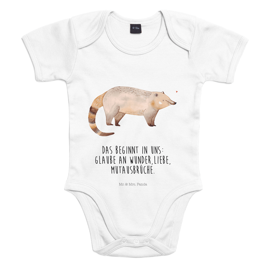 Organic Baby Body Nasenbär Babykleidung, Babystrampler, Strampler, Wickelbody, Baby Erstausstattung, Junge, Mädchen, Tiermotive, Gute Laune, lustige Sprüche, Tiere, Nasenbär, Nasenbären, Rüsselbär, Bär