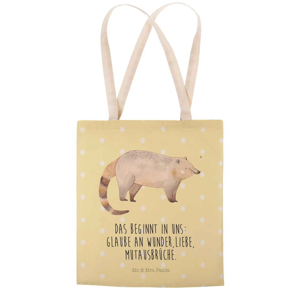 Einkaufstasche Nasenbär Tragetasche, Tasche, Beutel, Stofftasche, Baumwolltasche, Umhängetasche, Shopper, Tiermotive, Gute Laune, lustige Sprüche, Tiere, Nasenbär, Nasenbären, Rüsselbär, Bär