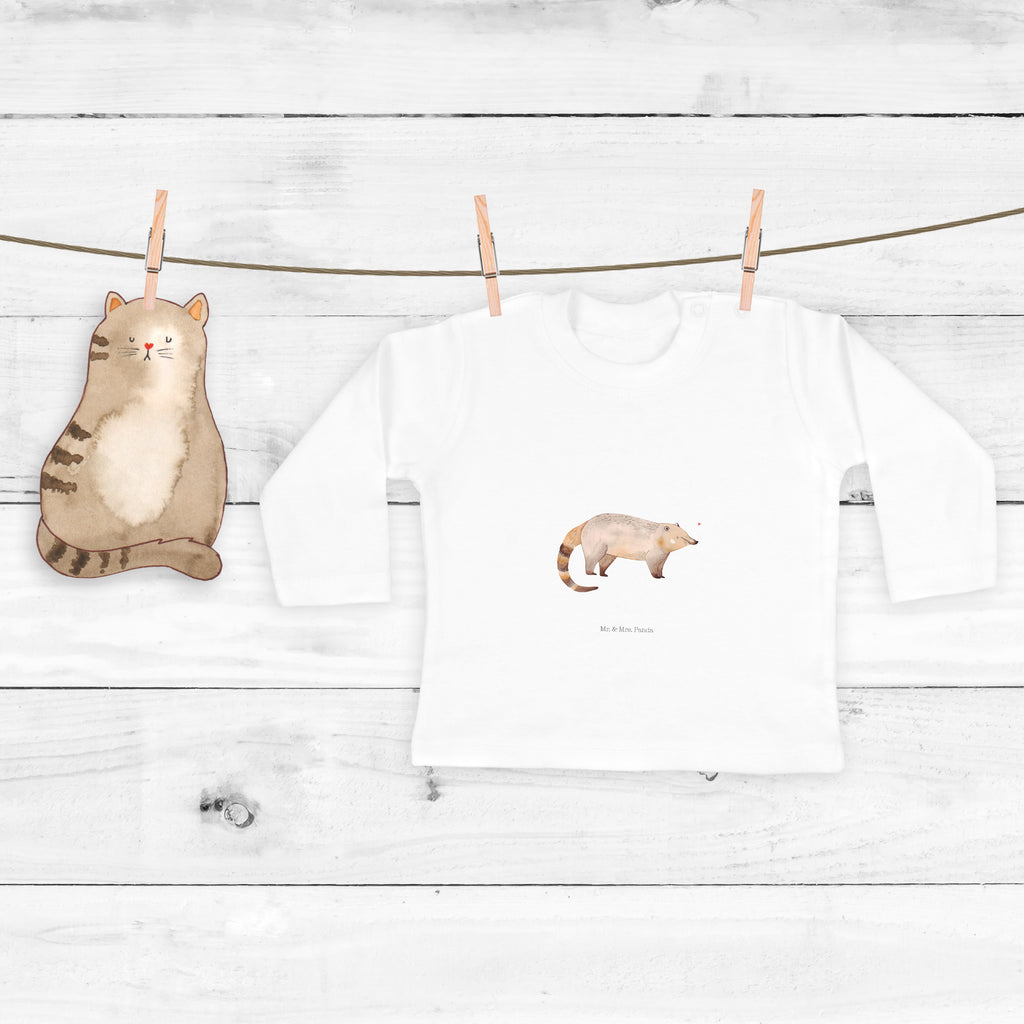 12-18 Monate Baby Longsleeve Nasenbär Mädchen, Jungen, Baby, Langarm, Bio, Kleidung, Tiermotive, Gute Laune, lustige Sprüche, Tiere, Nasenbär, Nasenbären, Rüsselbär, Bär