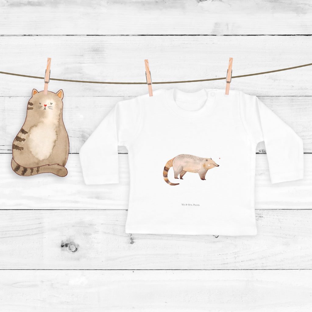 12-18 Monate Baby Longsleeve Nasenbär Mädchen, Jungen, Baby, Langarm, Bio, Kleidung, Tiermotive, Gute Laune, lustige Sprüche, Tiere, Nasenbär, Nasenbären, Rüsselbär, Bär