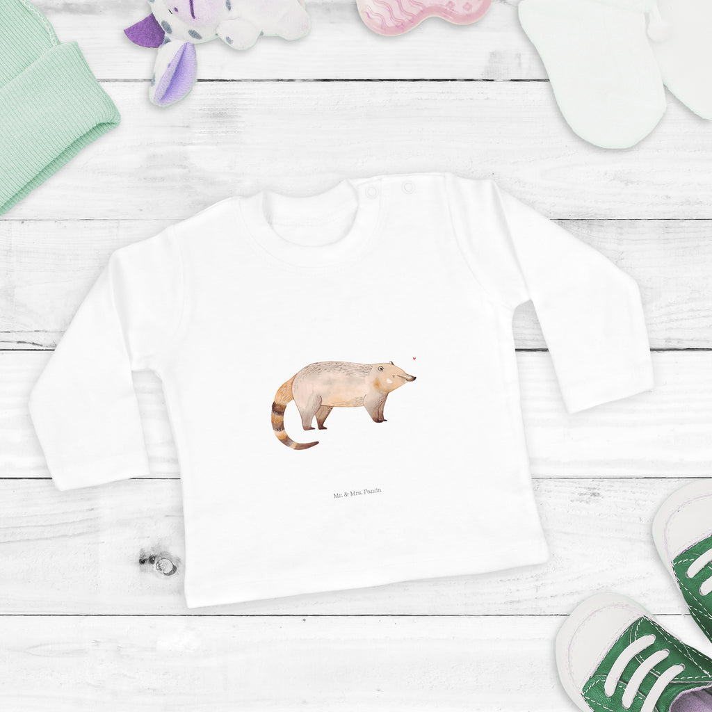 12-18 Monate Baby Longsleeve Nasenbär Mädchen, Jungen, Baby, Langarm, Bio, Kleidung, Tiermotive, Gute Laune, lustige Sprüche, Tiere, Nasenbär, Nasenbären, Rüsselbär, Bär
