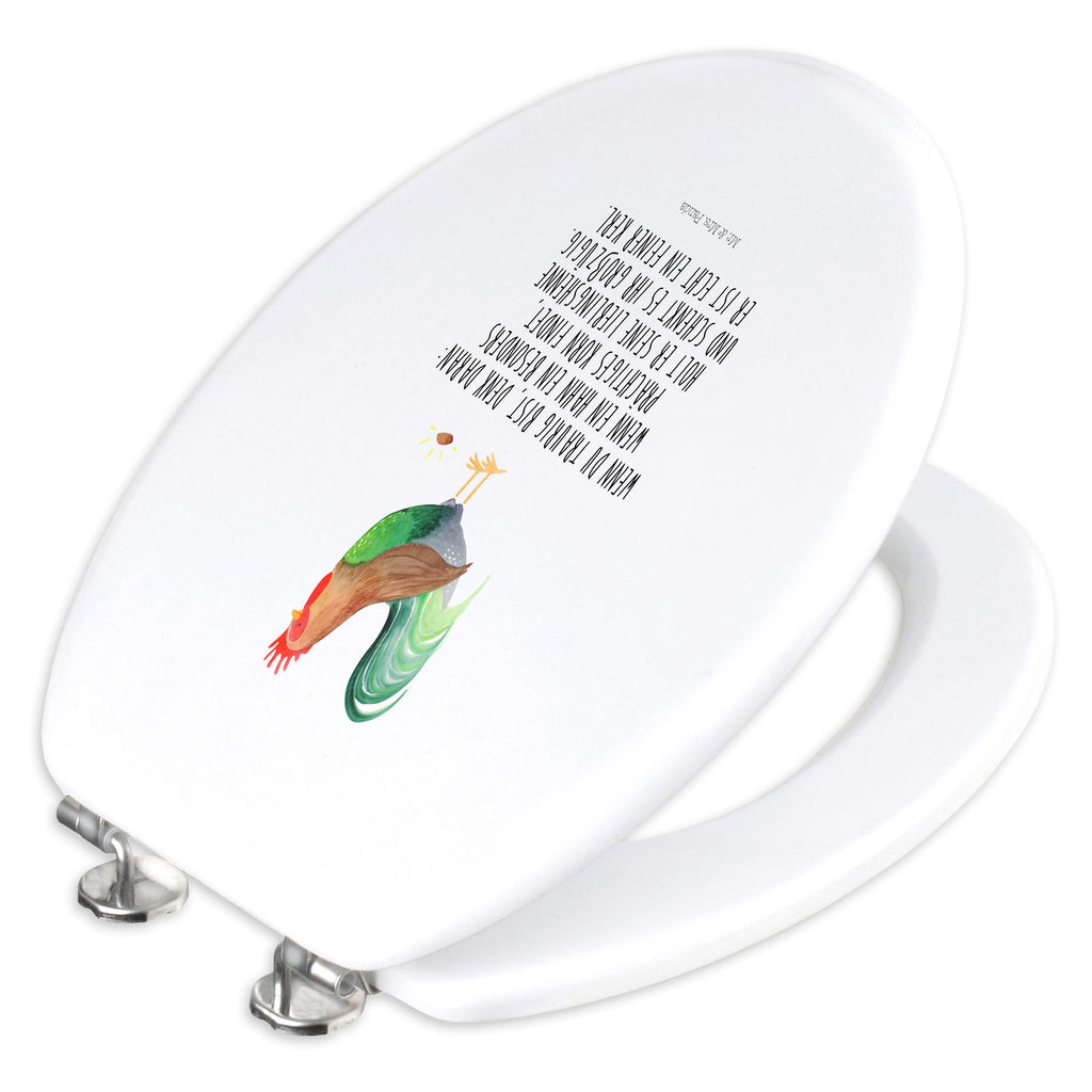 Motiv WC Sitz Hahn mit Korn Klobrille, Klodeckel, Toilettendeckel, WC-Sitz, Toilette, Bauernhof, Hoftiere, Landwirt, Landwirtin, Hahn, Korn, Henne, Eier, Natur