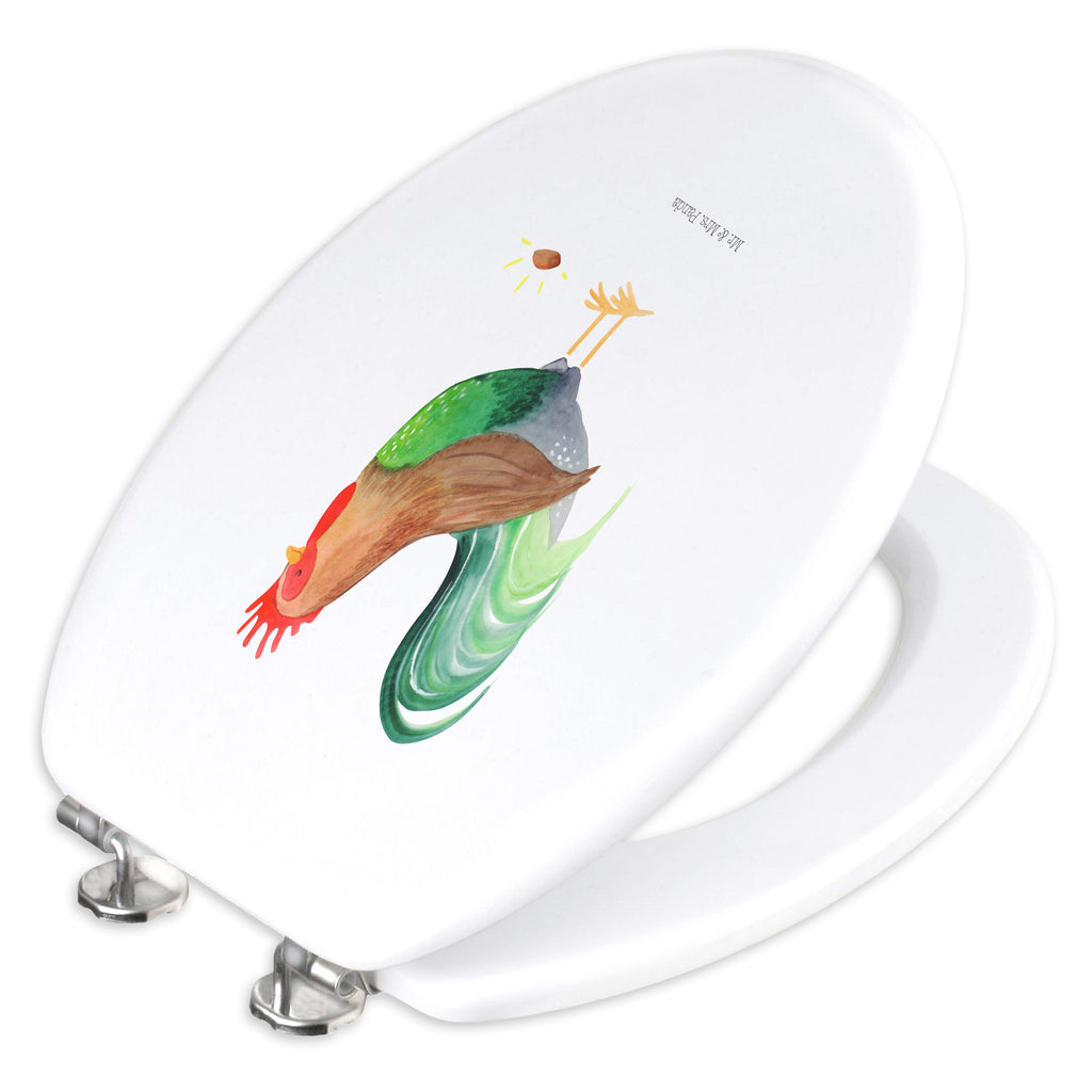 Motiv WC Sitz Hahn mit Korn Klobrille, Klodeckel, Toilettendeckel, WC-Sitz, Toilette, Bauernhof, Hoftiere, Landwirt, Landwirtin, Hahn, Korn, Henne, Eier, Natur