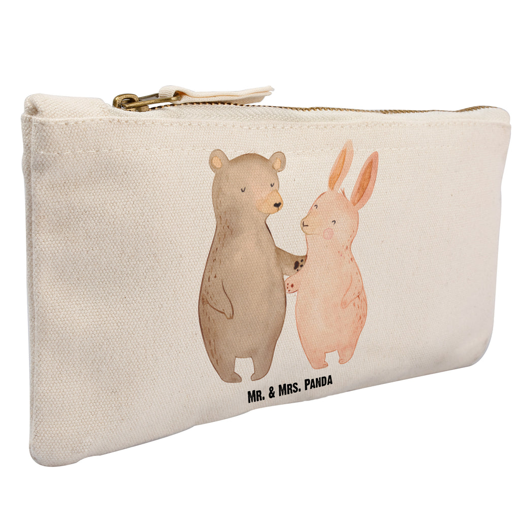 Schminktasche Bär Hase Umarmen Schminktasche, Kosmetiktasche, Kosmetikbeutel, Stiftemäppchen, Etui, Federmappe, Makeup, XXL, Schminketui, Kosmetiketui, Schlamperetui, Liebe, Partner, Freund, Freundin, Ehemann, Ehefrau, Heiraten, Verlobung, Heiratsantrag, Liebesgeschenk, Jahrestag, Hocheitstag, Freunde, bester Freund, Hase, Bär, Bärchen, best friends