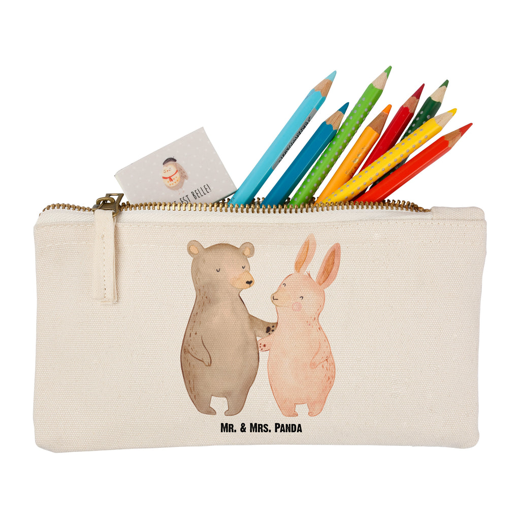 Schminktasche Bär Hase Umarmen Schminktasche, Kosmetiktasche, Kosmetikbeutel, Stiftemäppchen, Etui, Federmappe, Makeup, XXL, Schminketui, Kosmetiketui, Schlamperetui, Liebe, Partner, Freund, Freundin, Ehemann, Ehefrau, Heiraten, Verlobung, Heiratsantrag, Liebesgeschenk, Jahrestag, Hocheitstag, Freunde, bester Freund, Hase, Bär, Bärchen, best friends