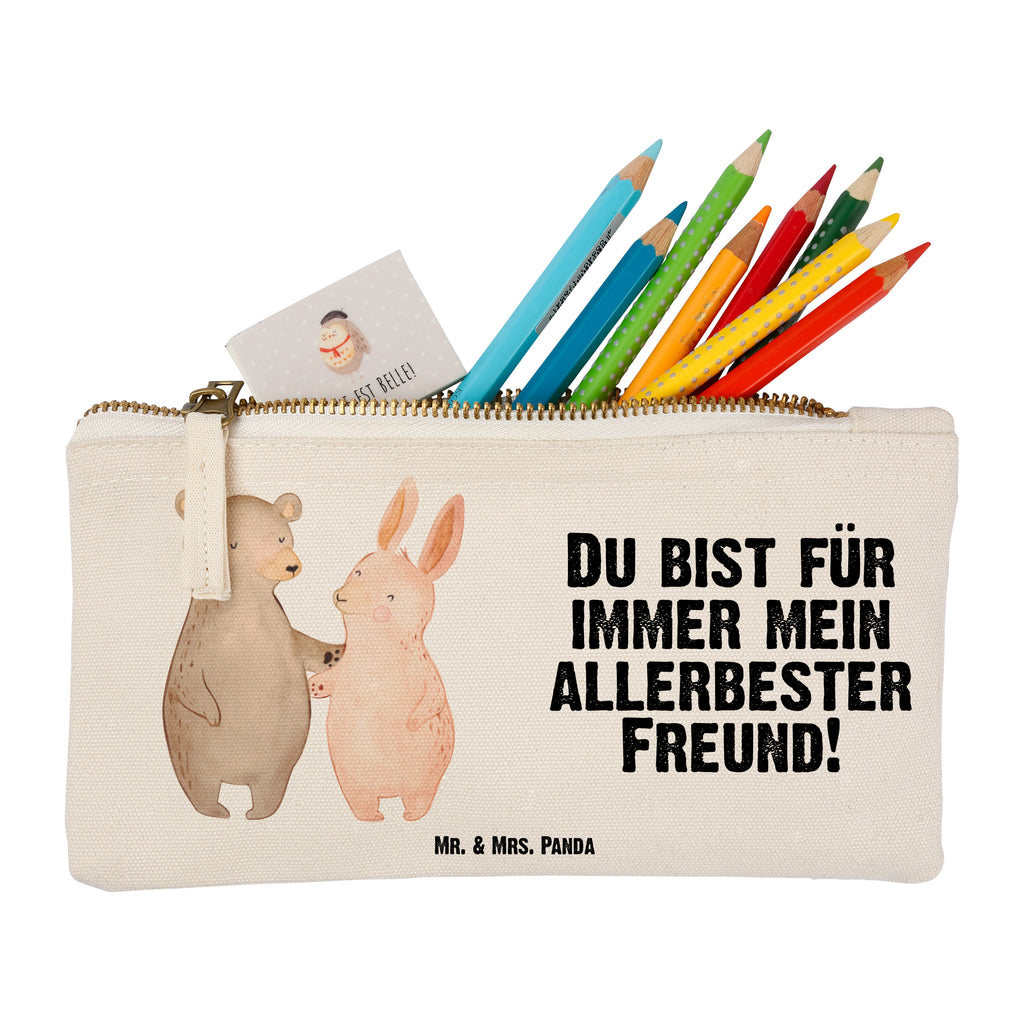Schminktasche Bär Hase Umarmen Schminktasche, Kosmetiktasche, Kosmetikbeutel, Stiftemäppchen, Etui, Federmappe, Makeup, XXL, Schminketui, Kosmetiketui, Schlamperetui, Liebe, Partner, Freund, Freundin, Ehemann, Ehefrau, Heiraten, Verlobung, Heiratsantrag, Liebesgeschenk, Jahrestag, Hocheitstag, Freunde, bester Freund, Hase, Bär, Bärchen, best friends