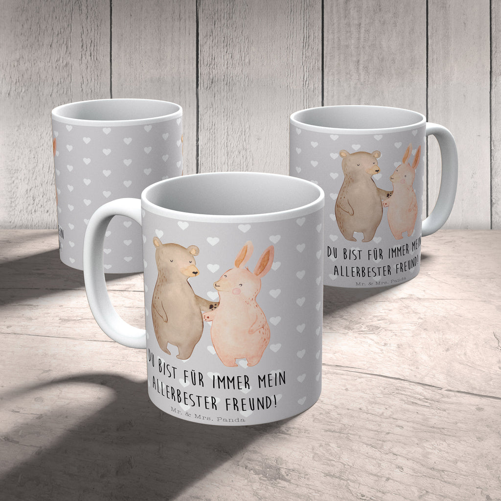 Tasse Bär Hase Umarmen Becher, Kaffeetasse, Kaffeebecher, Tee, Frühstück, Büro, Liebe, Partner, Freund, Freundin, Ehemann, Ehefrau, Heiraten, Verlobung, Heiratsantrag, Liebesgeschenk, Jahrestag, Hocheitstag, Freunde, bester Freund, Hase, Bär, Bärchen, best friends