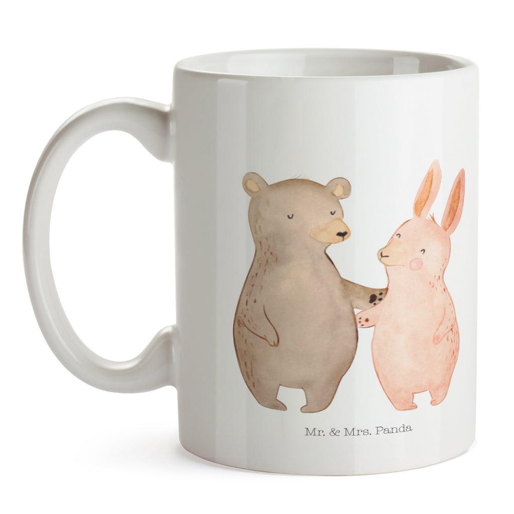 Tasse Bär Hase Umarmen Becher, Kaffeetasse, Kaffeebecher, Tee, Frühstück, Büro, Liebe, Partner, Freund, Freundin, Ehemann, Ehefrau, Heiraten, Verlobung, Heiratsantrag, Liebesgeschenk, Jahrestag, Hocheitstag, Freunde, bester Freund, Hase, Bär, Bärchen, best friends