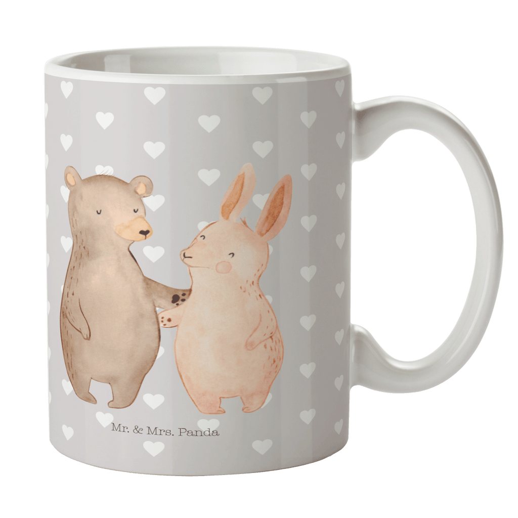 Tasse Bär Hase Umarmen Becher, Kaffeetasse, Kaffeebecher, Tee, Frühstück, Büro, Liebe, Partner, Freund, Freundin, Ehemann, Ehefrau, Heiraten, Verlobung, Heiratsantrag, Liebesgeschenk, Jahrestag, Hocheitstag, Freunde, bester Freund, Hase, Bär, Bärchen, best friends