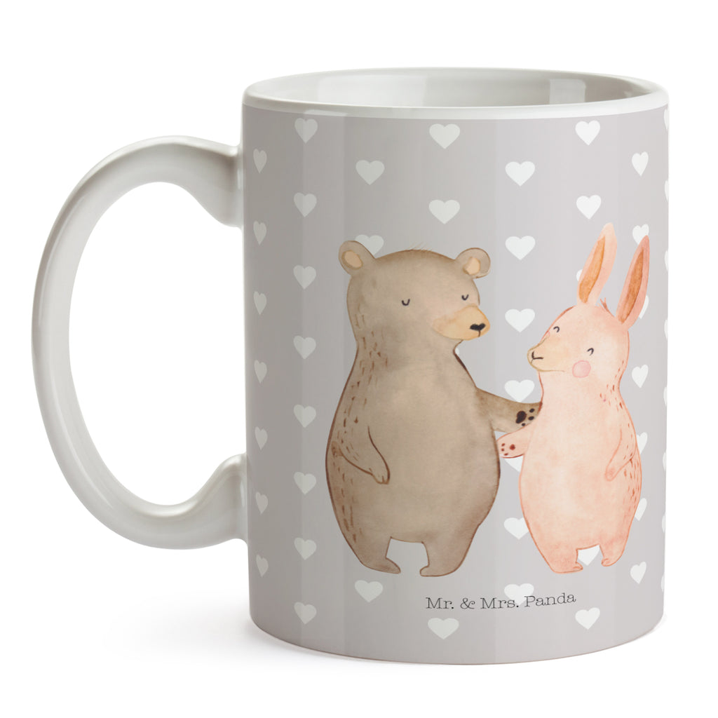 Tasse Bär Hase Umarmen Becher, Kaffeetasse, Kaffeebecher, Tee, Frühstück, Büro, Liebe, Partner, Freund, Freundin, Ehemann, Ehefrau, Heiraten, Verlobung, Heiratsantrag, Liebesgeschenk, Jahrestag, Hocheitstag, Freunde, bester Freund, Hase, Bär, Bärchen, best friends