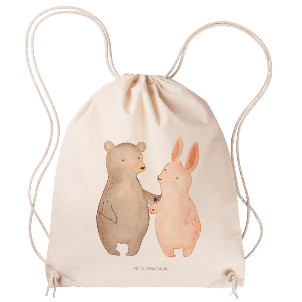 Sportbeutel Bär Hase Umarmen Turnbeutel, Beutel, Sporttasche, Tasche, Stoffbeutel, Liebe, Partner, Freund, Freundin, Ehemann, Ehefrau, Heiraten, Verlobung, Heiratsantrag, Liebesgeschenk, Jahrestag, Hocheitstag, Freunde, bester Freund, Hase, Bär, Bärchen, best friends