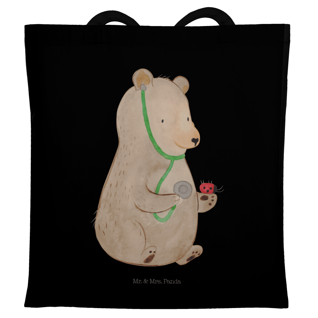 Tragetasche Bär Arzt Beuteltasche, Beutel, Einkaufstasche, Jutebeutel, Stoffbeutel, Bär, Teddy, Teddybär, Arzt, Ärztin, Doktor, Professor, Doktorin, Professorin