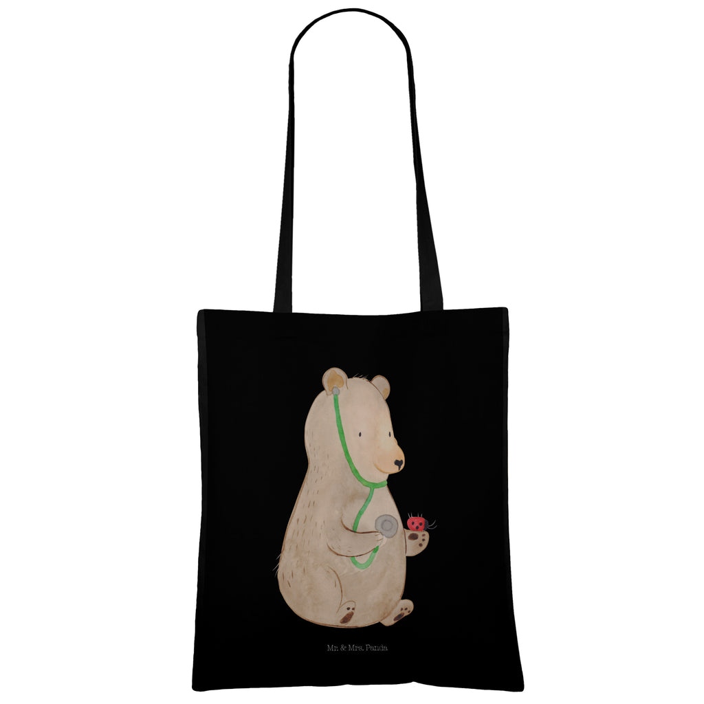 Tragetasche Bär Arzt Beuteltasche, Beutel, Einkaufstasche, Jutebeutel, Stoffbeutel, Bär, Teddy, Teddybär, Arzt, Ärztin, Doktor, Professor, Doktorin, Professorin