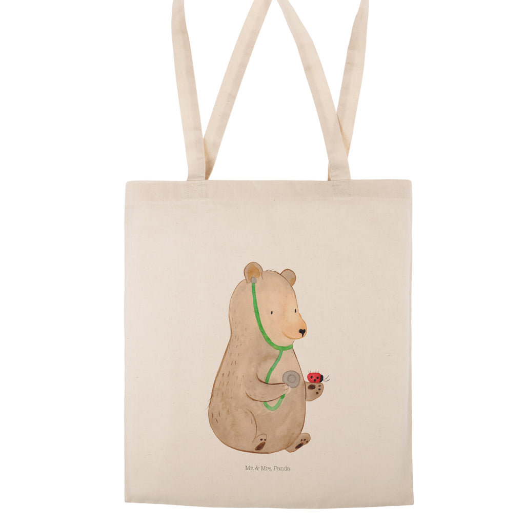 Tragetasche Bär Arzt Beuteltasche, Beutel, Einkaufstasche, Jutebeutel, Stoffbeutel, Bär, Teddy, Teddybär, Arzt, Ärztin, Doktor, Professor, Doktorin, Professorin