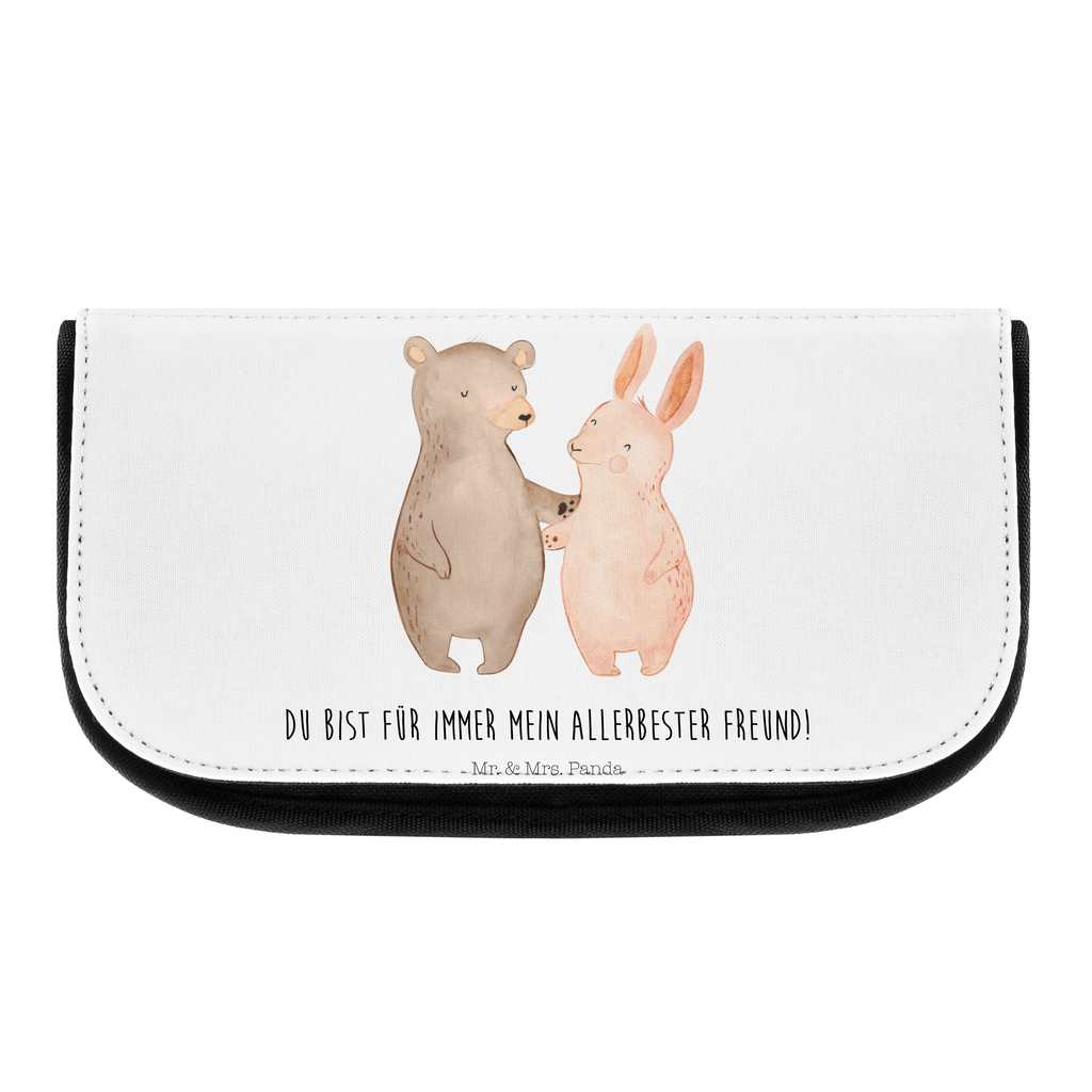 Kosmetiktasche Bär Hase Umarmen Kosmetikbeutel, Kulturtasche, Kulturbeutel, Schminktasche, Make-Up Tasche, Liebe, Partner, Freund, Freundin, Ehemann, Ehefrau, Heiraten, Verlobung, Heiratsantrag, Liebesgeschenk, Jahrestag, Hocheitstag, Freunde, bester Freund, Hase, Bär, Bärchen, best friends