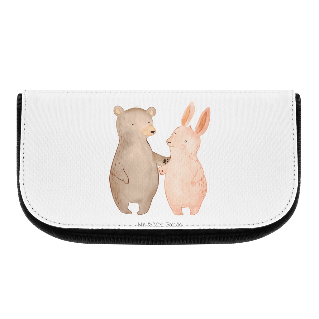 Kosmetiktasche Bär Hase Umarmen Kosmetikbeutel, Kulturtasche, Kulturbeutel, Schminktasche, Make-Up Tasche, Liebe, Partner, Freund, Freundin, Ehemann, Ehefrau, Heiraten, Verlobung, Heiratsantrag, Liebesgeschenk, Jahrestag, Hocheitstag, Freunde, bester Freund, Hase, Bär, Bärchen, best friends