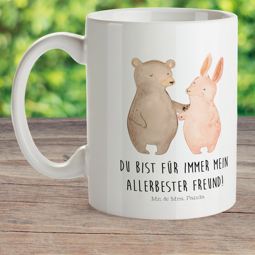 Kindertasse Bär Hase Umarmen Kunststoff Tasse, Kindergarten, Tasse, Trinkbecher, Camping Becher, Kaffeetasse, Kunststoffbecher, Kindergartenbecher, Outdoorgeschirr, Kunststoffgeschirr, Reisebecher, Reisetasse, Kinderbecher, Liebe, Partner, Freund, Freundin, Ehemann, Ehefrau, Heiraten, Verlobung, Heiratsantrag, Liebesgeschenk, Jahrestag, Hocheitstag, Freunde, bester Freund, Hase, Bär, Bärchen, best friends