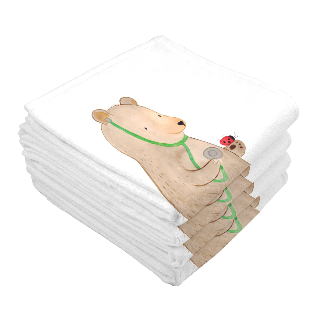 Gäste Handtuch Bär Arzt Gästetuch, Reisehandtuch, Sport Handtuch, Frottier, Kinder Handtuch, Bär, Teddy, Teddybär, Arzt, Ärztin, Doktor, Professor, Doktorin, Professorin