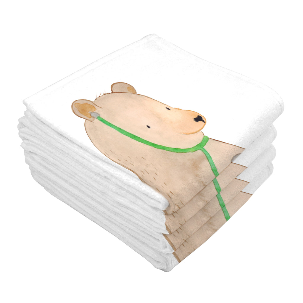 Gäste Handtuch Bär Arzt Gästetuch, Reisehandtuch, Sport Handtuch, Frottier, Kinder Handtuch, Bär, Teddy, Teddybär, Arzt, Ärztin, Doktor, Professor, Doktorin, Professorin