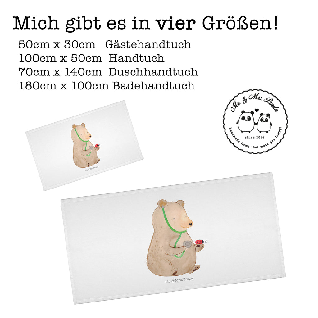 Gäste Handtuch Bär Arzt Gästetuch, Reisehandtuch, Sport Handtuch, Frottier, Kinder Handtuch, Bär, Teddy, Teddybär, Arzt, Ärztin, Doktor, Professor, Doktorin, Professorin