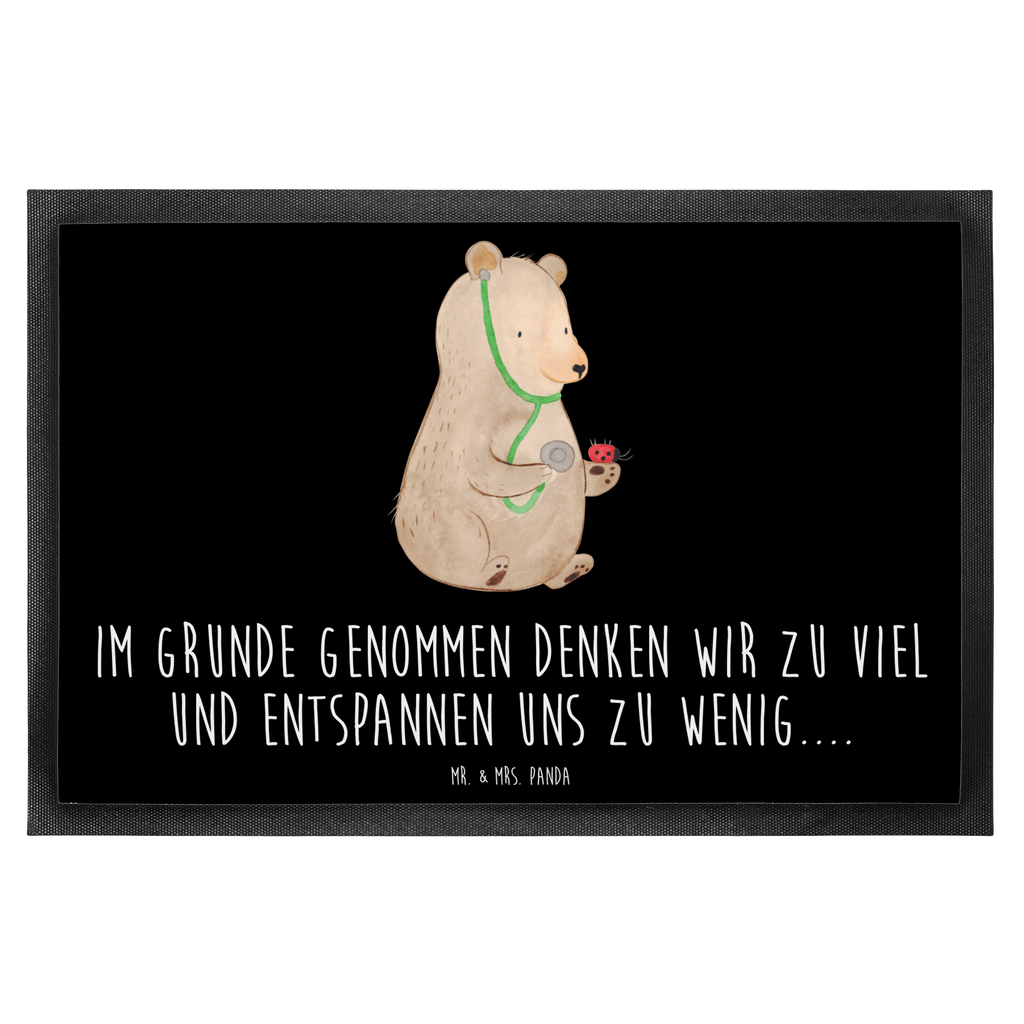 Fußmatte Bär Arzt Bär, Arzt, Ärztin, Doktor, Professor, Doktorin, Professorin Türvorleger, Schmutzmatte, Fußabtreter, Matte, Schmutzfänger, Fußabstreifer, Schmutzfangmatte, Türmatte, Motivfußmatte,  Haustürmatte, Vorleger  Bär, Teddy, Teddybär