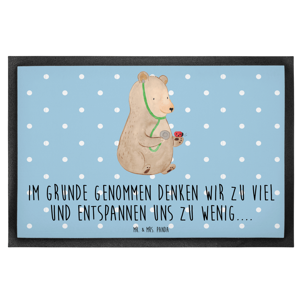 Fußmatte Bär Arzt Bär, Arzt, Ärztin, Doktor, Professor, Doktorin, Professorin Türvorleger, Schmutzmatte, Fußabtreter, Matte, Schmutzfänger, Fußabstreifer, Schmutzfangmatte, Türmatte, Motivfußmatte,  Haustürmatte, Vorleger  Bär, Teddy, Teddybär