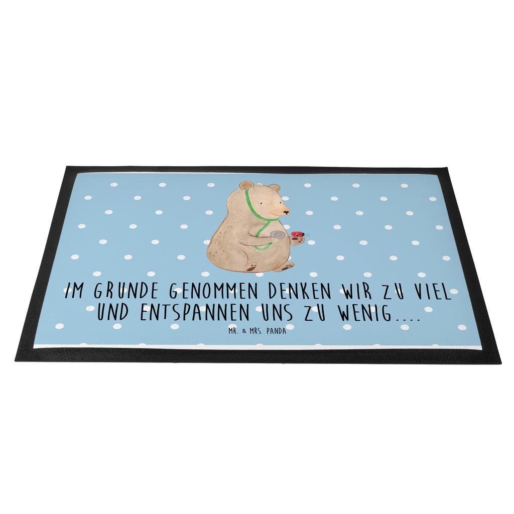 Fußmatte Bär Arzt Bär, Arzt, Ärztin, Doktor, Professor, Doktorin, Professorin Türvorleger, Schmutzmatte, Fußabtreter, Matte, Schmutzfänger, Fußabstreifer, Schmutzfangmatte, Türmatte, Motivfußmatte,  Haustürmatte, Vorleger  Bär, Teddy, Teddybär