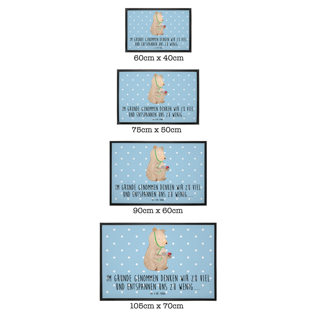 Fußmatte Bär Arzt Bär, Arzt, Ärztin, Doktor, Professor, Doktorin, Professorin Türvorleger, Schmutzmatte, Fußabtreter, Matte, Schmutzfänger, Fußabstreifer, Schmutzfangmatte, Türmatte, Motivfußmatte,  Haustürmatte, Vorleger  Bär, Teddy, Teddybär