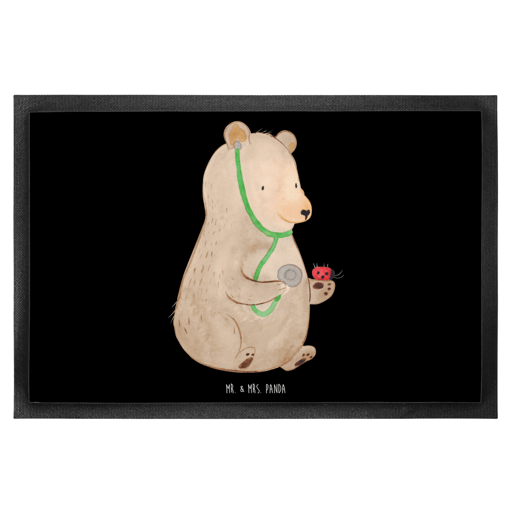 Fußmatte Bär Arzt Bär, Arzt, Ärztin, Doktor, Professor, Doktorin, Professorin Türvorleger, Schmutzmatte, Fußabtreter, Matte, Schmutzfänger, Fußabstreifer, Schmutzfangmatte, Türmatte, Motivfußmatte,  Haustürmatte, Vorleger  Bär, Teddy, Teddybär