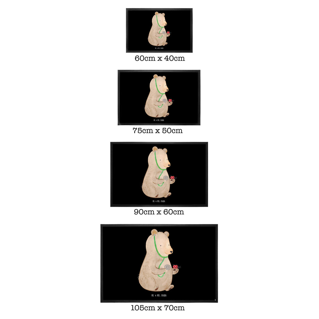 Fußmatte Bär Arzt Bär, Arzt, Ärztin, Doktor, Professor, Doktorin, Professorin Türvorleger, Schmutzmatte, Fußabtreter, Matte, Schmutzfänger, Fußabstreifer, Schmutzfangmatte, Türmatte, Motivfußmatte,  Haustürmatte, Vorleger  Bär, Teddy, Teddybär