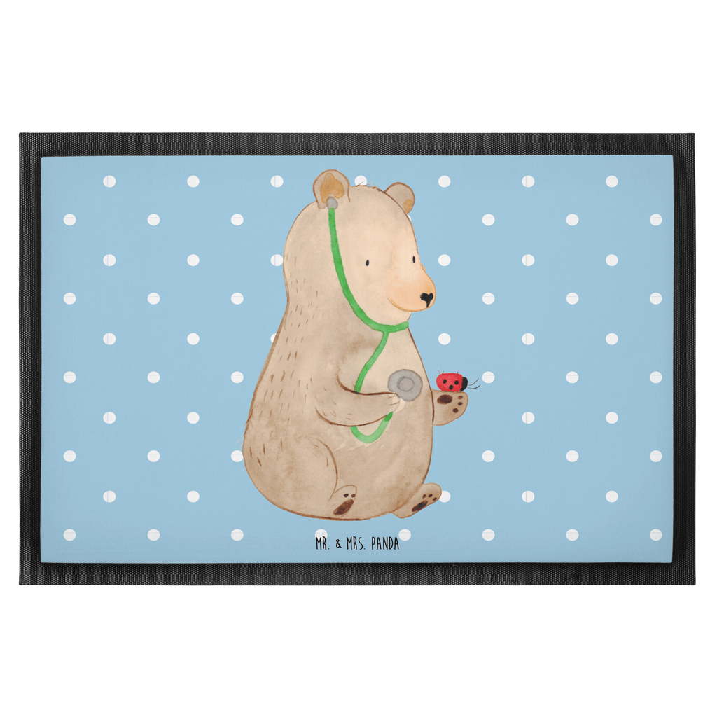 Fußmatte Bär Arzt Bär, Arzt, Ärztin, Doktor, Professor, Doktorin, Professorin Türvorleger, Schmutzmatte, Fußabtreter, Matte, Schmutzfänger, Fußabstreifer, Schmutzfangmatte, Türmatte, Motivfußmatte,  Haustürmatte, Vorleger  Bär, Teddy, Teddybär