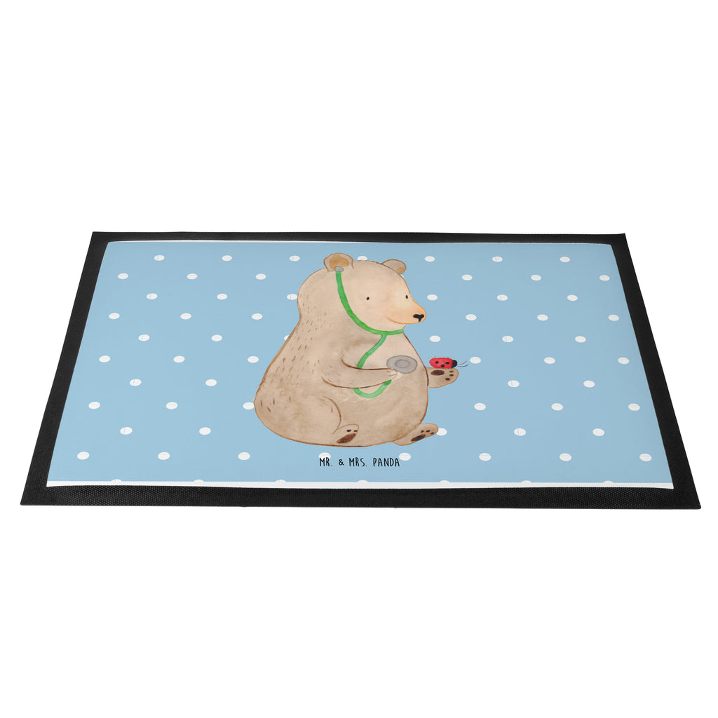 Fußmatte Bär Arzt Bär, Arzt, Ärztin, Doktor, Professor, Doktorin, Professorin Türvorleger, Schmutzmatte, Fußabtreter, Matte, Schmutzfänger, Fußabstreifer, Schmutzfangmatte, Türmatte, Motivfußmatte,  Haustürmatte, Vorleger  Bär, Teddy, Teddybär